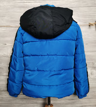 Load image into Gallery viewer, BOY SIZE (7/9 YEARS) - DKNY, Blue Hooded Puffer Jacket EUC B40