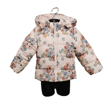 Load image into Gallery viewer, BABY GIRL SIZE 18/24 MONTHS - H&amp;M, Floral Puffer Jacket, Hooded VGUC B28