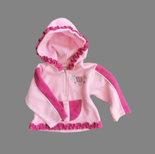 Load image into Gallery viewer, BABY GIRL SIZE 3-6 MONTHS - WILSON Soft Fleece, Hooded Jacket, Pink EUC 