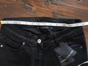 WOMENS SIZE SMALL - LAUREN VIDAL, Black Skinny Stretch Jeans NWT B5