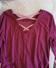 Load image into Gallery viewer, GIRL SIZE LARGE (10/12 YEARS) - ATHLETIC WORKS Dri-More, Open Cross Back Top EUC B8