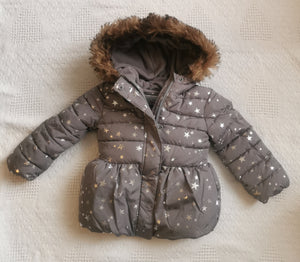 GIRL SIZE 3 YEARS - CHILDREN'S PLACE, Winter Jacket, Babydoll Puffer Style EUC B28