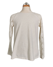 Load image into Gallery viewer, GIRL SIZE LARGE (10/12 YEARS) - JOE FRESH, Long-sleeved, Lace T-Shirt EUC B8