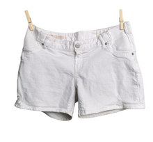 Load image into Gallery viewer, WOMENS SIZE 27R - GAP MATERNITY, White, Side Panel Jean Shorts VGUC B11