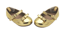 Load image into Gallery viewer, GIRL SIZE 4 TODDLER - GYMBOREE Gold Ballet Dress Shoes NWOT B13
