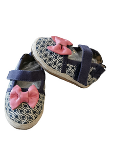BABY GIRL SIZE 0/6 MONTHS - ROBEEZ, Mary Jane Soft Velcro Pull-on Shoes VGUC B13