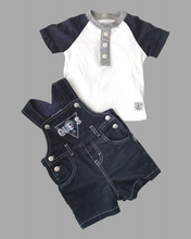 Load image into Gallery viewer, BABY BOY SIZE 6/9 MONTHS - GUESS BABY &amp; OSHKOSH, 2 Piece Mix N Match Summer Outfit EUC B14