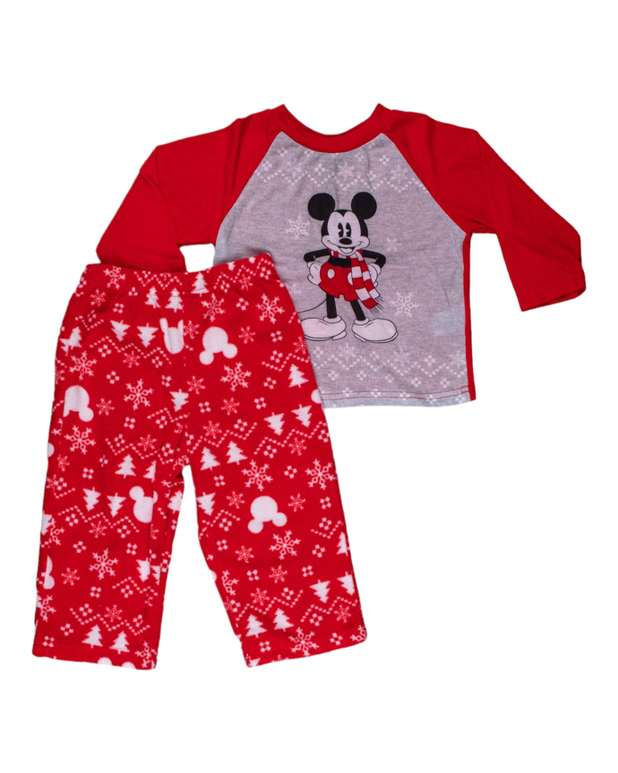 BOY SIZE 2 YEARS - DISNEY, 2 Piece Mickey Mouse Matching Pajama Set EUC B14