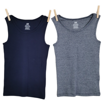 Load image into Gallery viewer, BOY SIZE 6/8 YEARS - H&amp;M, Organic Cotton Tank Tops (2-Pack) EUC B14