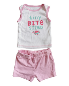 BABY GIRL SIZE 0/3 MONTHS - JOE FRESH, 2 Piece Matching Summer Outfit EUC B16
