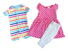 Load image into Gallery viewer, BABY GIRL SIZE 3/6 MONTHS - JOE FRESH / GEORGE, 3 Piece Mix N Match Summer Outfit EUC B16