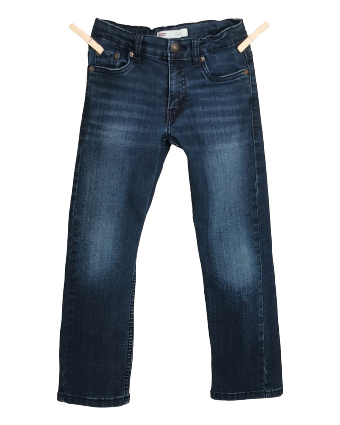 BOY SIZE 6 YEARS - LEVI'S 511, Slim Fit Regular, Dark Wash Jeans EUC B16