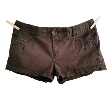WOMENS SIZE 7/8 or TEEN GIRL - Jacob Connection, Brown Stretch Shorts VGUC B17