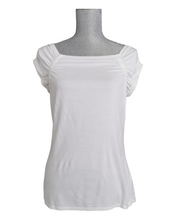 Load image into Gallery viewer, WOMENS SIZE LARGE - RW&amp;CO. White Square Neck, Super Soft T-Shirt EUC B17