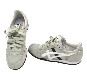 UNISEX SIZE 4 - ONITSUKA TIGER, Light Grey, 80's Style Running Shoes EUC B19