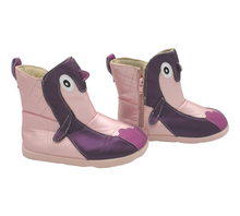 Load image into Gallery viewer, GIRL SIZE 12 YOUTH - ZOOLIGANS, Pawflex Penguin Graphic Boots EUC B19
