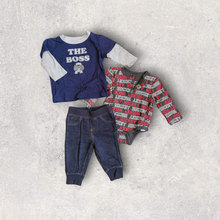 Load image into Gallery viewer, BABY BOY SIZE 3/6 MONTHS - GEORGE &amp; JOE FRESH, 3 Piece Mix N Match Outfit EUC B18