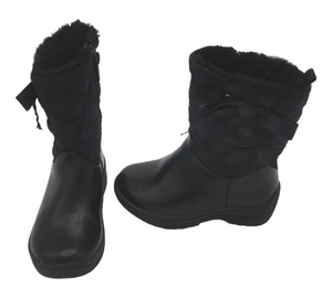 GIRL SIZE 8 TODDLER - Black Winter Boots VGUC B20