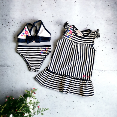 BABY GIRL SIZE 6/12 MONTHS - JUICY COUTURE, 3-Piece Matching Swimset EUC B21