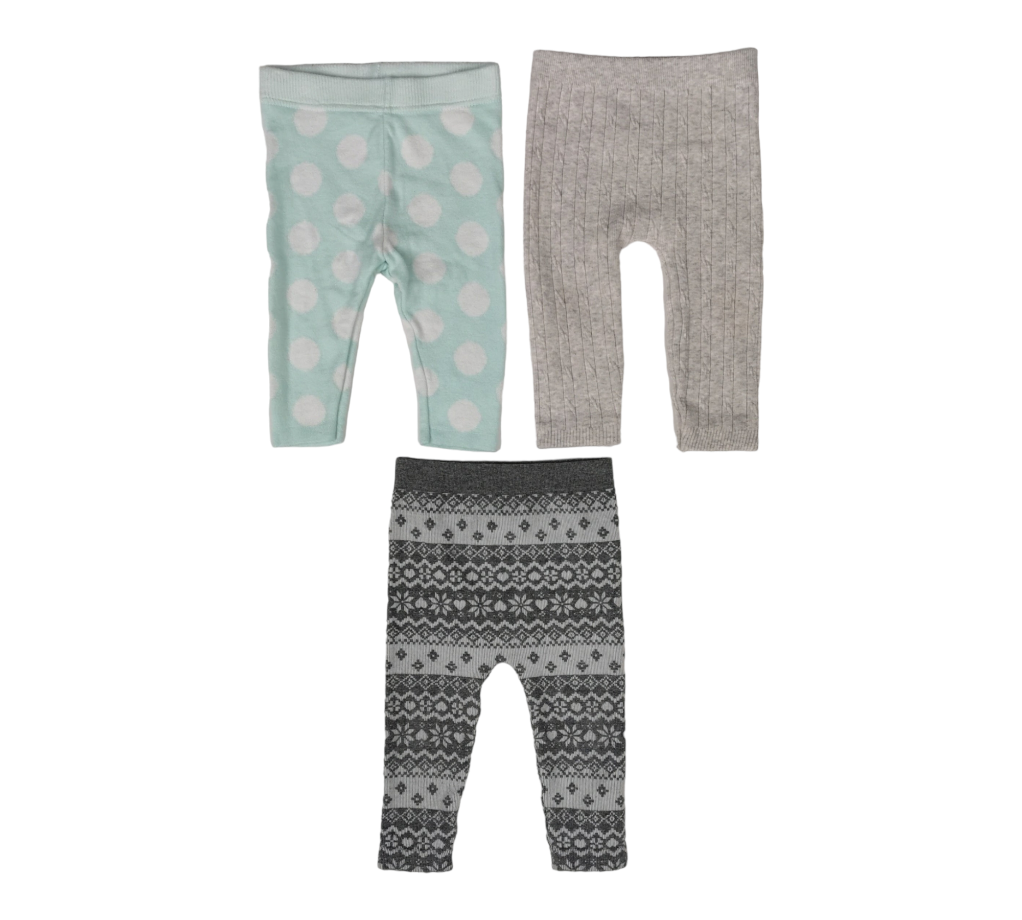 BABY GIRL SIZE 3 6 MONTHS GEORGE 3 Pack Warm Tights EUC B25 Faith and Love Thrift