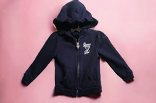 Load image into Gallery viewer, GIRL SIZE 2 YEARS - GUESS, Thick Navy Blue, Zippered Hoodie EUC B28