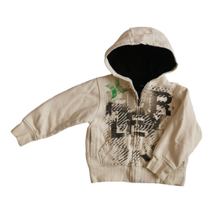BOY SIZE 4 YEARS - HURLEY, Thick Graphic Zippered Hoodie VGUC B29