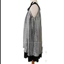 Load image into Gallery viewer, GIRL SIZE 7 YEARS - TURO PARC barcelona + new york, Silver &amp; Black Special Occasion Dress EUC - Faith and Love Thrift