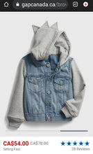 Load image into Gallery viewer, BOY SIZE 2 YEARS - GAP FOR GOOD, Denim Jacket, Soft Cotton Hood and Sleeves NWT  - Faith and Love Thrift