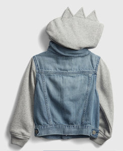 BOY SIZE 2 YEARS - GAP FOR GOOD, Denim Jacket, Soft Cotton Hood and Sleeves NWT  - Faith and Love Thrift