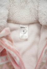 Load image into Gallery viewer, BABY GIRL SIZE 9 MONTHS - CARTERS WARM FLEECE ONESIE EUC - Faith and Love Thrift