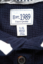 Load image into Gallery viewer, BOY SIZE LARGE (10/12 YEARS) CHILDRENS PLACE, NAVY BLUE WAFFLE KNIT SWEATER EUC - Faith and Love Thrift