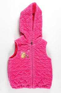 BABY GIRL SIZE 6/12 MONTHS - DISNEY, Pink Hooded Vest EUC - Faith and Love Thrift