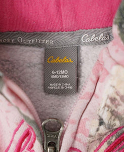 BABY GIRL SIZE 6/12 MONTHS - CABELA'S Pink Camo Hoodie EUC - Faith and Love Thrift
