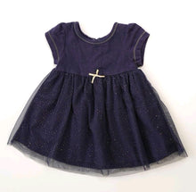 Load image into Gallery viewer, BABY GIRL SIZE 3/6 MONTHS - Navy Blue Tulle Dress NWOT - Faith and Love Thrift