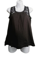 Load image into Gallery viewer, WOMENS SIZE MEDIUM - PAPA VANCOUVER, Soft Cotton, Lace, Black Flowy Dress Top NWT - Faith and Love Thrift