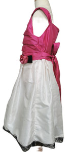 GIRL SIZE 8 - Dorissa, Pink, White with lace Trim Tulle Dress VGUC - Faith and Love Thrift
