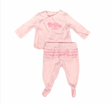 BABY GIRL SIZE 0/3 MONTHS - CHILDREN'S PLACE, 2 Piece Matching Sleepwear Set EUC B21