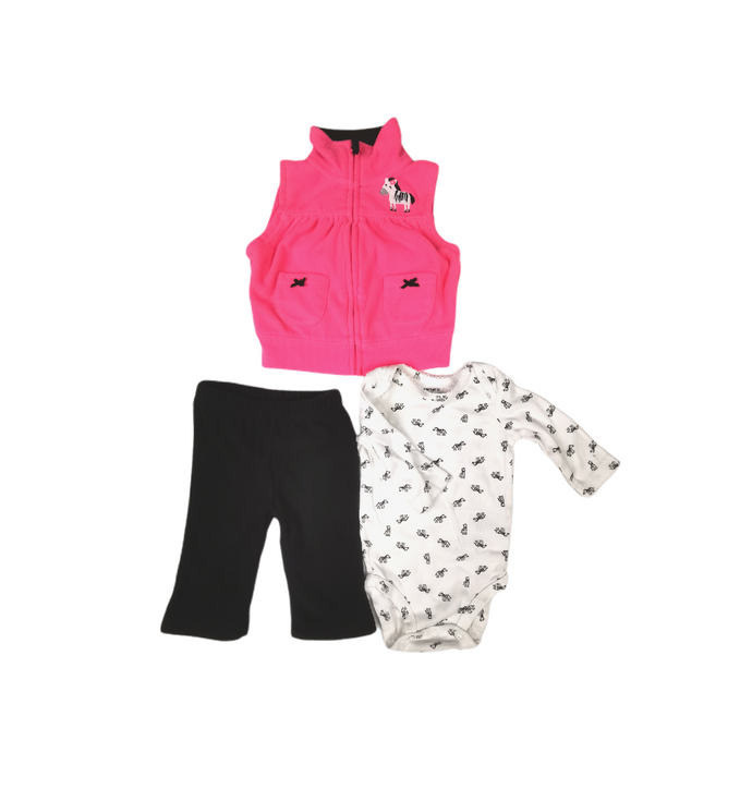 BABY GIRL SIZE 3 MONTHS - CARTERS 3-PIECE MATCHING OUTFIT VGUC - Faith and Love Thrift