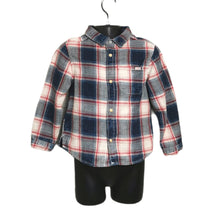 Load image into Gallery viewer, BOY SIZE 2/3 YEARS - ZARA Baby Soft Flannel Long-Sleeve Dress Shirt EUC - Faith and Love Thrift