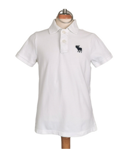BOY SIZE LARGE (10/12 YEARS) - ABERCROMBIE White Polo EUC - Faith and Love Thrift