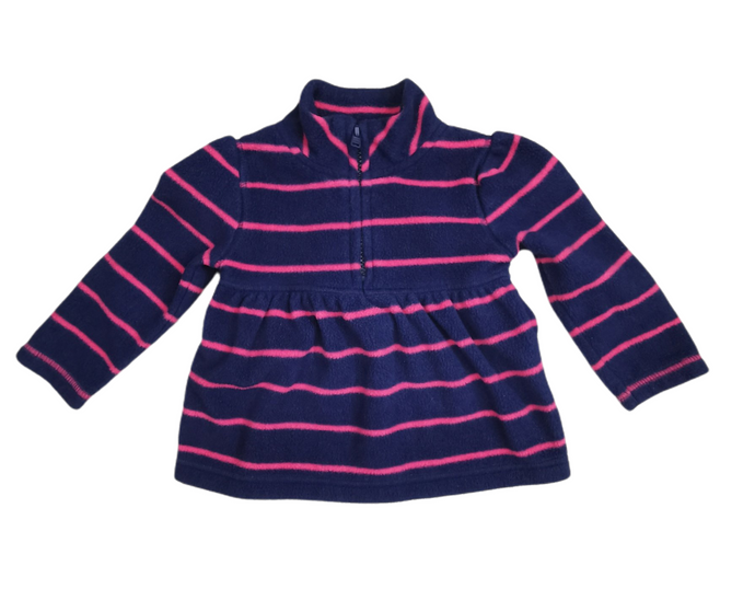 BABY GIRL SIZE 12/18 MONTHS - OLD NAVY FLEECE PULLOVER JACKET EUC - Faith and Love Thrift