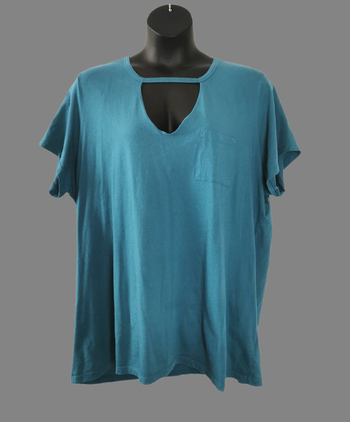 WOMENS PLUS SIZE 4 - TORRID Soft Teal T-Shirt 