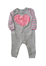 Load image into Gallery viewer, BABY GIRL SIZE 6/12 MONTHS - BabyGAP Soft Knit Romper EUC

Beautiful and adorable Onepiece that&#39;s perfect for keeping baby warm in spring and fall seasons. 

Light grey and pink, cotton.  Excellent preloved condition.  

