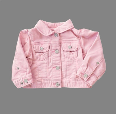 BABY GIRL SIZE 6/12 MONTHS - GAP Soft Denim Jacket EUC

Beautiful pink colour.  Soft material with stretch fabric and snap buttons. Absolutely adorable little jacket that's in excellent preloved condition. 

