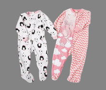 Load image into Gallery viewer, BABY GIRL SIZE 6/12 MONTHS - Mix N Match Fleece Sleeper Onesies VGUC - Faith and Love Thrift