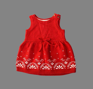 BABY GIRL SIZE 3 MONTHS - CARTERS, Soft Cotton Knit Dress EUC - Faith and Love Thrift