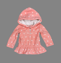 Load image into Gallery viewer, BABY GIRL SIZE 18 MONTHS - CARTERS, Soft Hooded Fleece Pullover Jacket EUC 